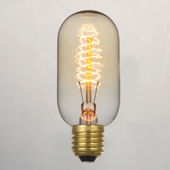 T45 Bulk lot of edison style short pencil 40W filament light bulbs (3 or 6 pack)