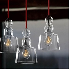 Curve Glass Shade Pendant Light