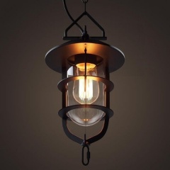 Edison Bulb Cage Rustic Loft Industrial Retro Pendant Lamp Ceiling Light