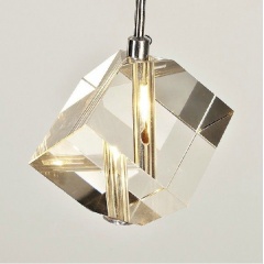 Modern Bar Cubic Crystal Light Pendant Lamp Chandelier Ceiling Light