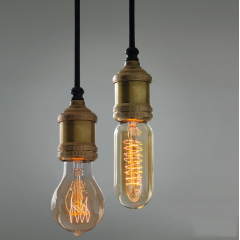 Bronze Bare Edison Bulb Pendant Light