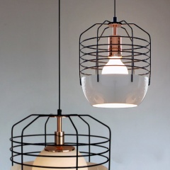 Art Decor Style Cage Pendant Light. Classic Retro Style Ceiling Light.