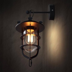 Metal Cage Retro Industrial Wall Sconce Light
