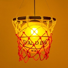 Vintage Basketball Pendant Light Acrylic Ceiling Lamp Retro Pendant Fixture