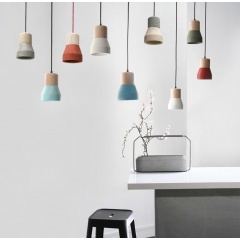 Concrete Wooden Minimalist Pendant Light