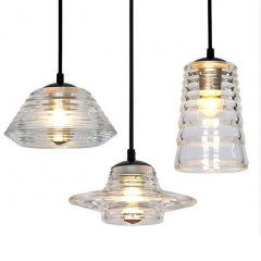 Pressed Glass Bowl Pendant Light