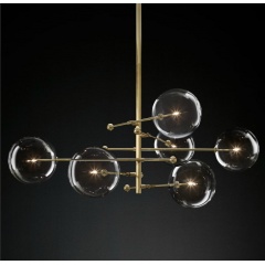 Blown Glass Globe Balance Chandelier