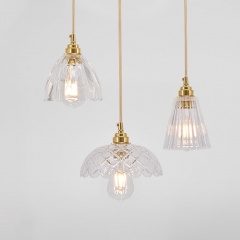 glass mid century pendant light