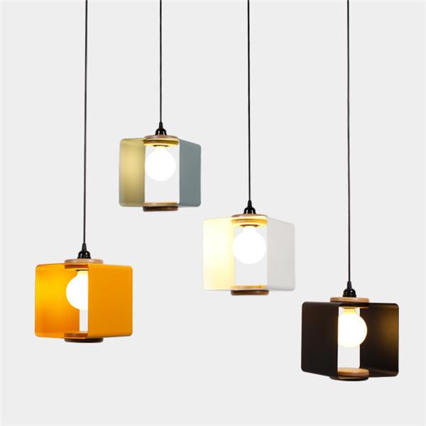 Modern Wood Metal Pendant Light