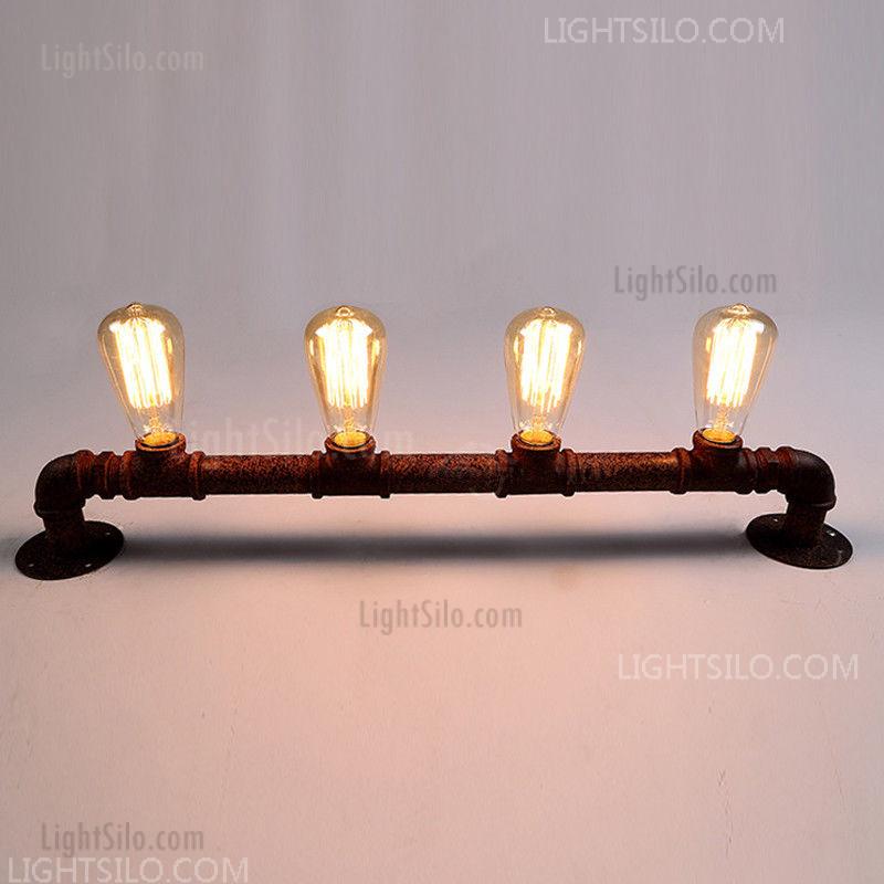 3-Lights Industrial Wall Sconce Steampunk Lamp Water Pipe Light Fixture Bronze 