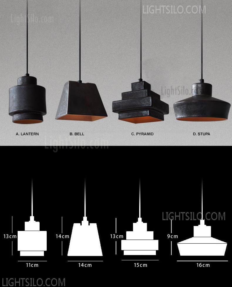 Black Ceramic Pendant Light