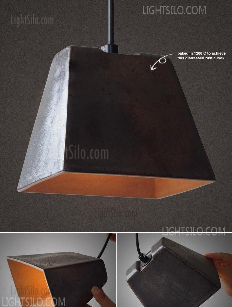 Black Ceramic Pendant Light