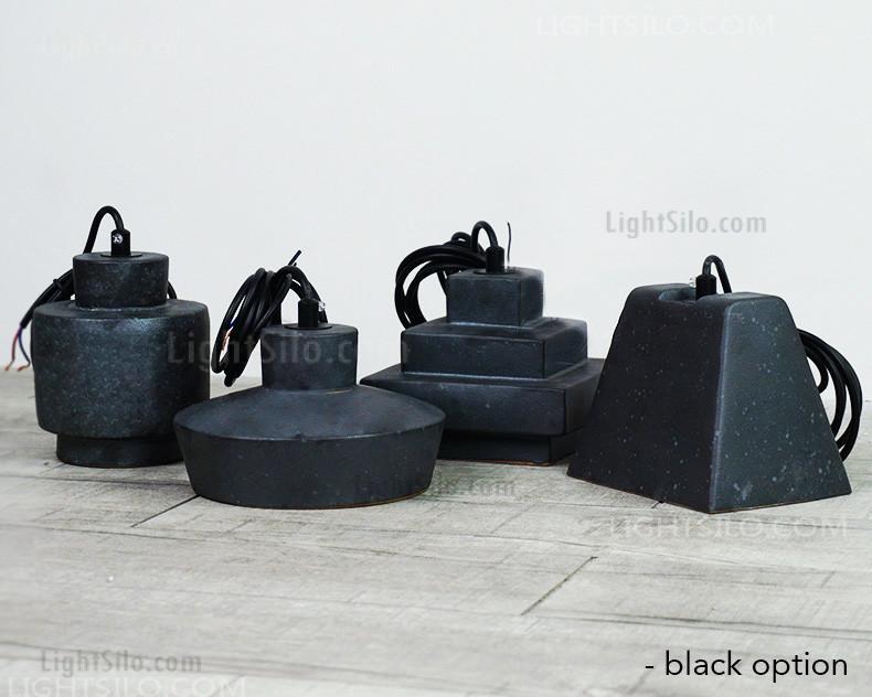 Black Ceramic Pendant Light