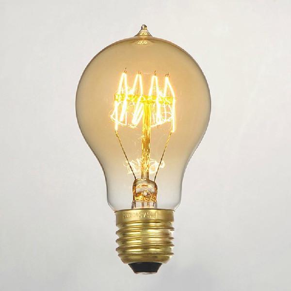 A19 Edison Filament Lightbulb 60W - Classic Tungsten Incandescent