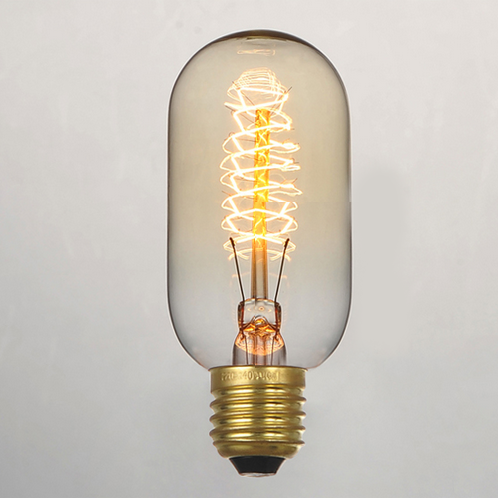 T45 Bulk lot of edison style short pencil 40W filament light bulbs (3 or 6 pack)