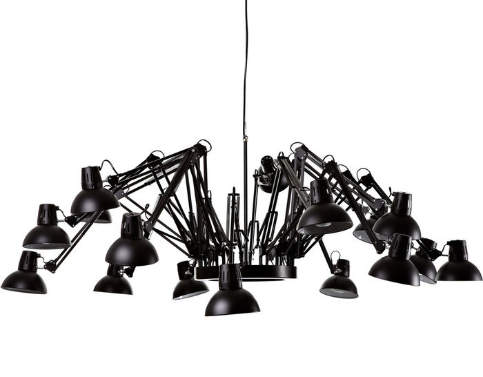 Arms Dear Ingo Replica Chandelier Suspension Lamp White/Black