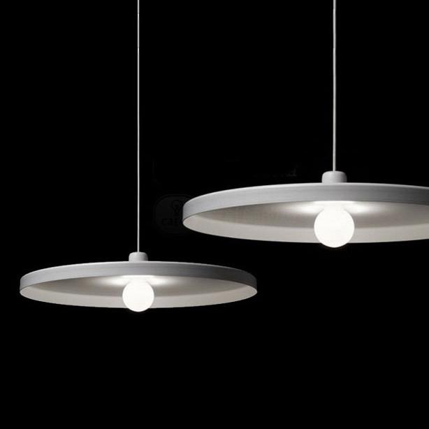 Minimalist disk pendant light