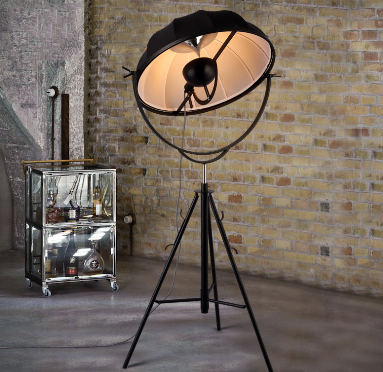 Modern Tripod Floor Lamp Steel Lampshade Decor Standing Lighting