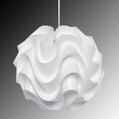 white modern light fixture