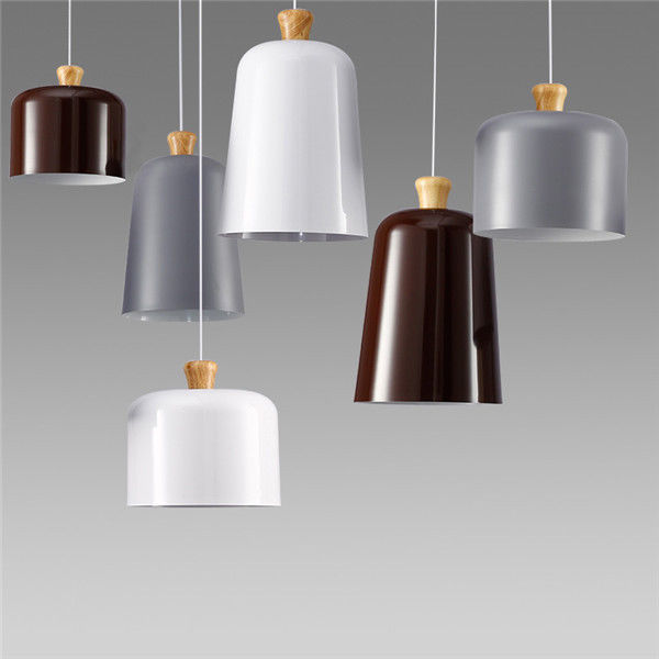 2 Sizes Gray/White/Coffee Modern Aluminum Pendant Lamp Simple