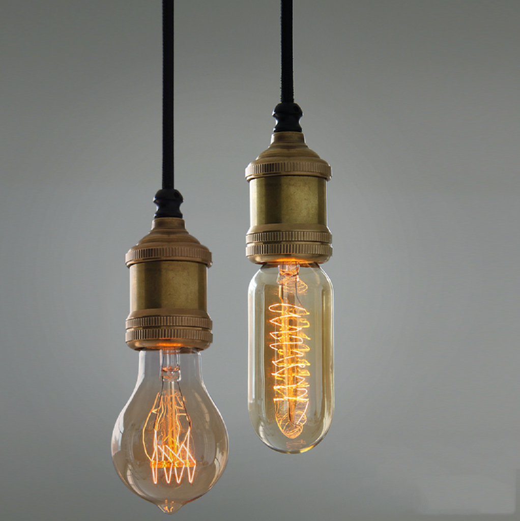 Bronze Bare Edison Bulb Pendant Light