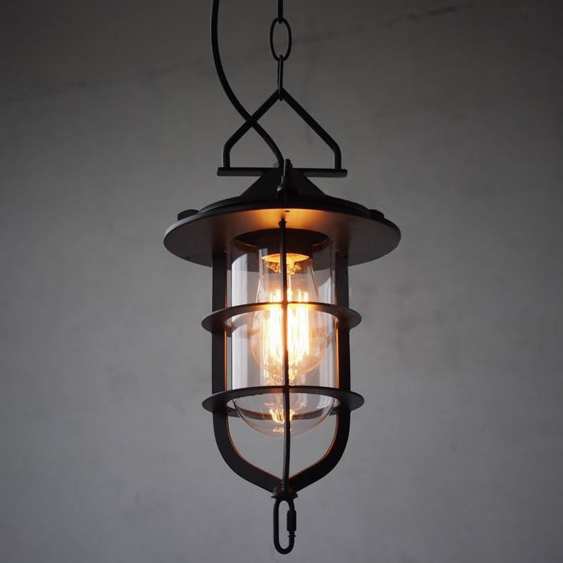 Metal Cage Industrial Pendant Light