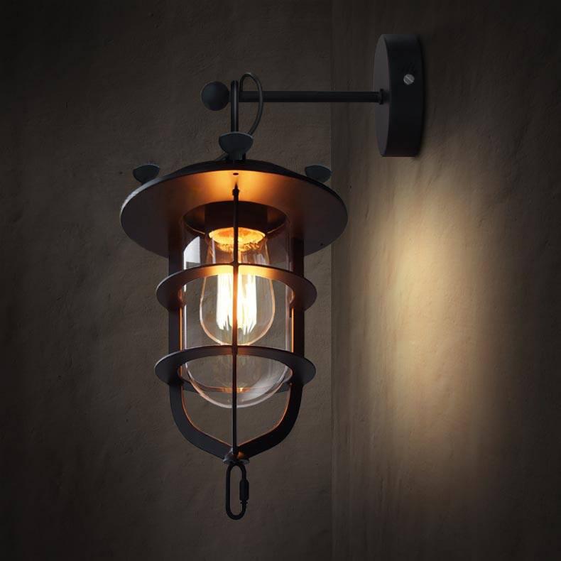 Metal Cage Retro Industrial Wall Sconce Light