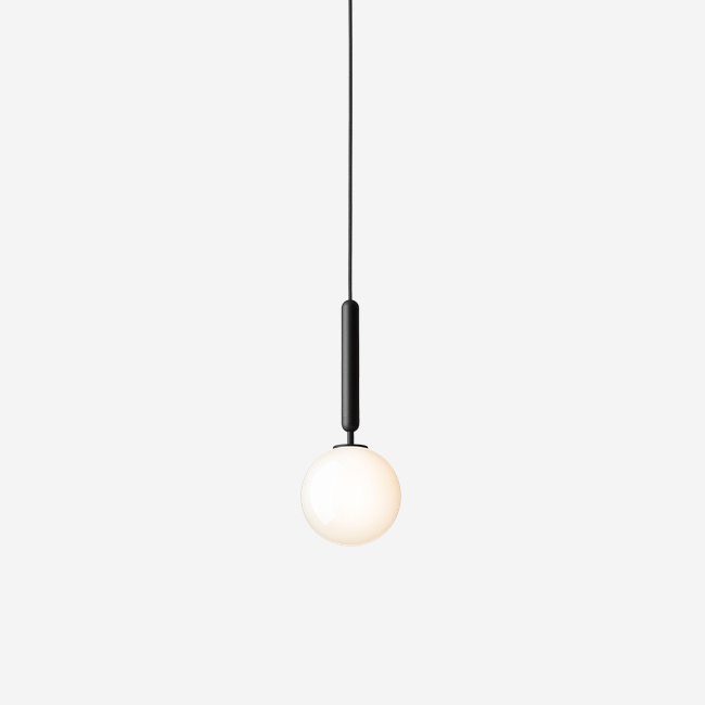 Minimalist Opal White Glass Pendant Light