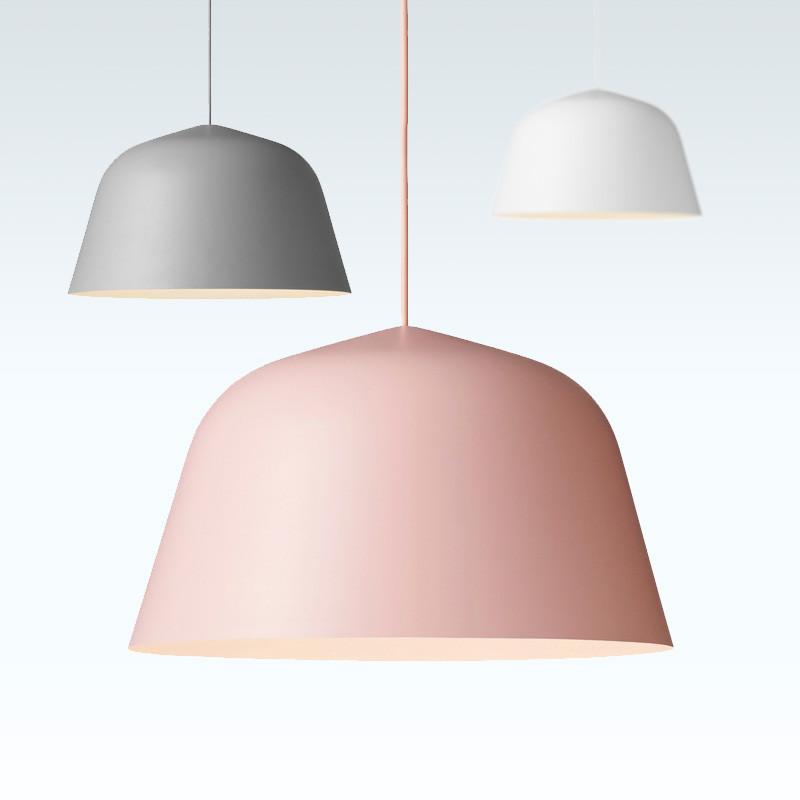 Gentle Sloping Shade Press Spun Pendant Light