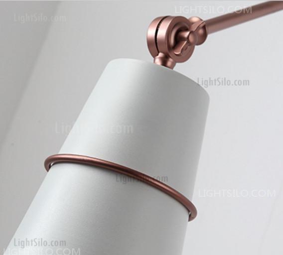 Sketch Ringed Shade Wall Light Sconce - white and rose gold