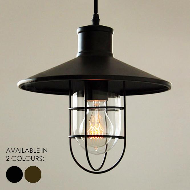 Industrial Rustic Pendant Light. Retro Loft Inspired Design.