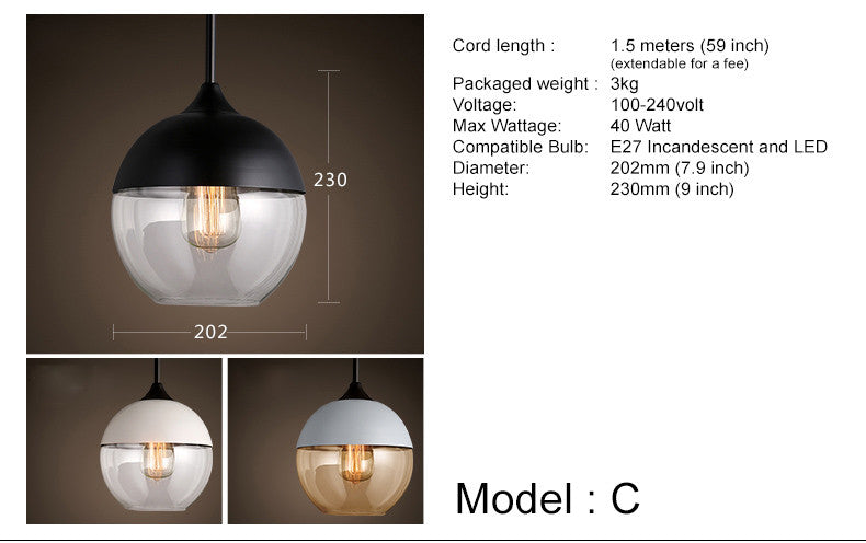 Contemporary Minimalist Pendant Light