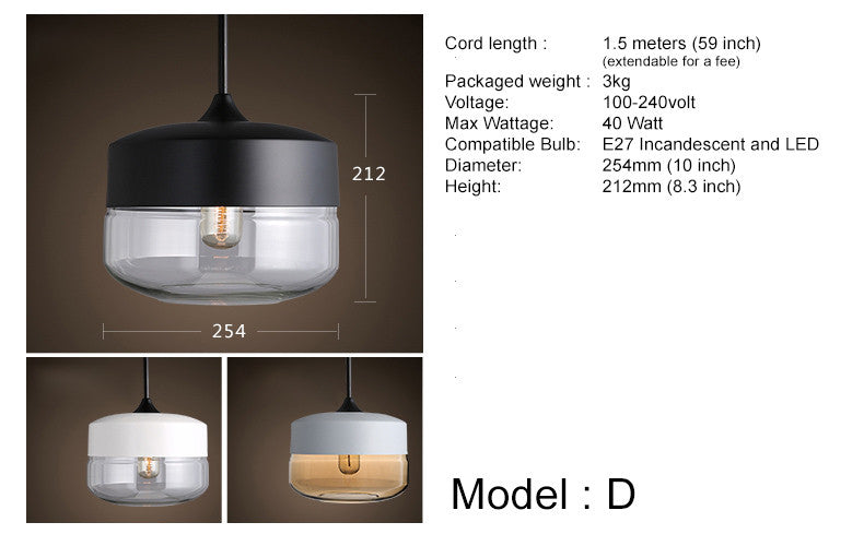 Contemporary Minimalist Pendant Light