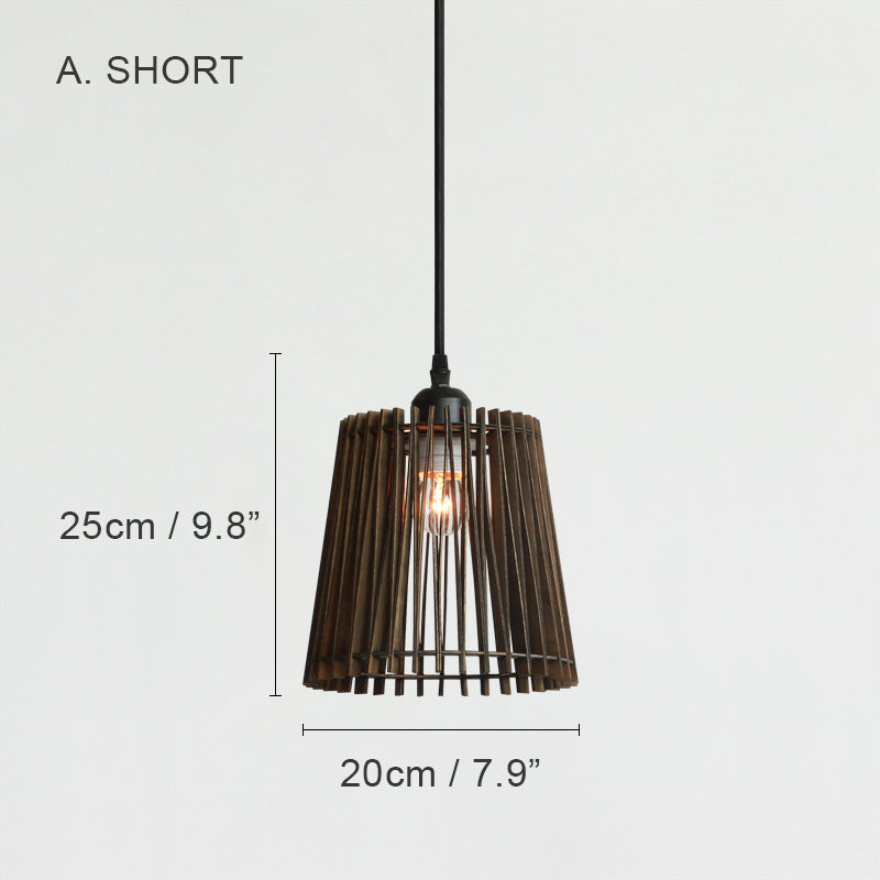 Kaho Wooden Shade Japandi Pendant Light