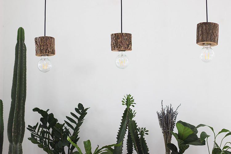 Woodpecker Hand Crafted Wood Pendant Light