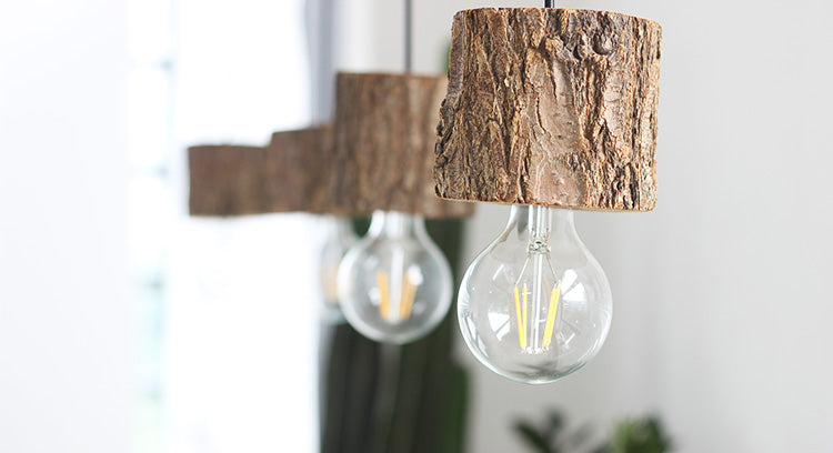 Woodpecker Hand Crafted Wood Pendant Light