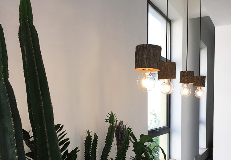 Woodpecker Hand Crafted Wood Pendant Light