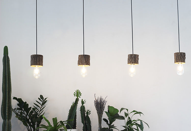 Woodpecker Hand Crafted Wood Pendant Light