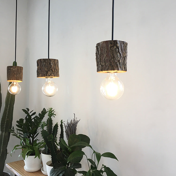 Woodpecker Hand Crafted Wood Pendant Light
