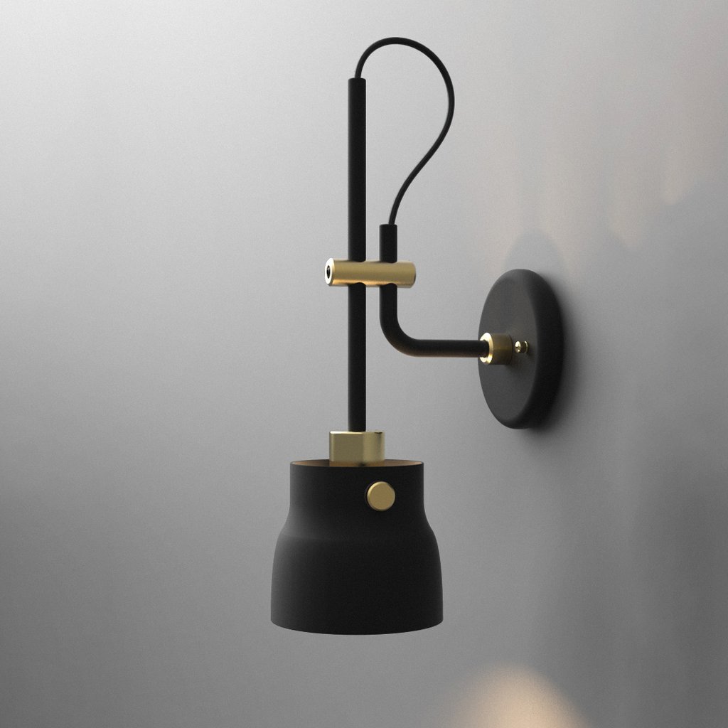 Black Hudson Wall Light