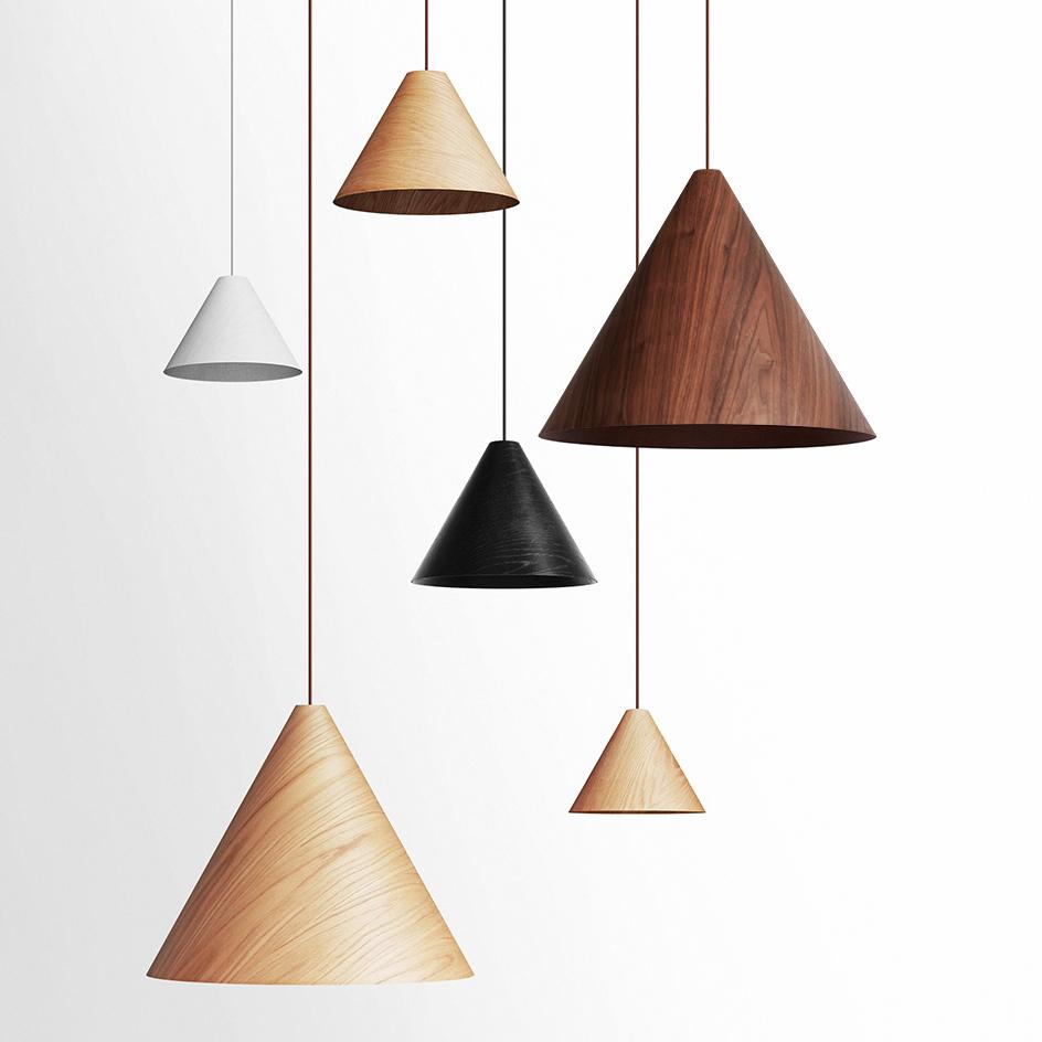 Wooden Cone Pendant Light