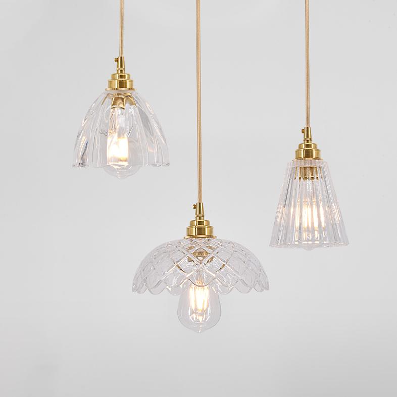 Betty Glass Mid Century Pendant Light