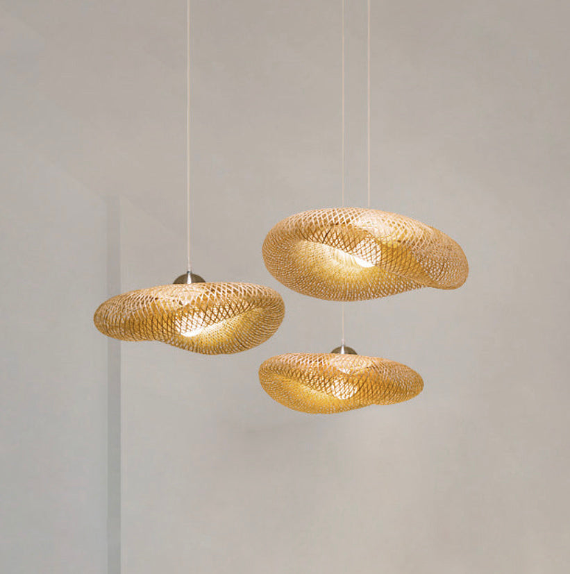 Birds Nest Rattan Bamboo Pendant Light